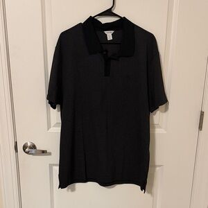 Calvin Klein Men's Black Textured Polo